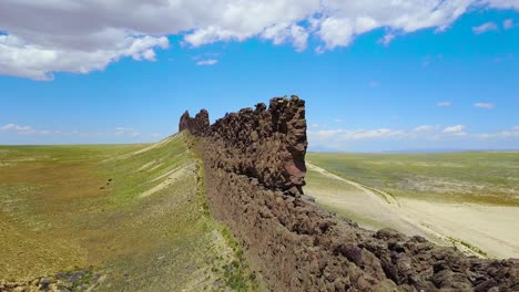 A-remarkable-aerial-over-a-natural-geological-formation-reveals-Shiprock-New-Mexico