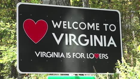 A-road-sign-welcomes-visitors-to-Virginia-which-is-for-lovers-1