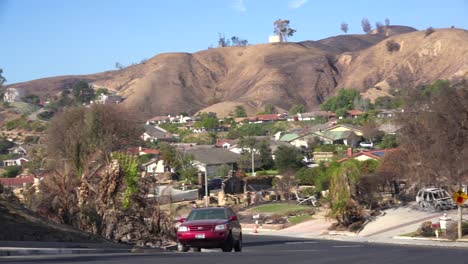 Pan-across-a-neighborhood-in-Ventura-California-devastated-by-the-Thomas-Fire-in-2017