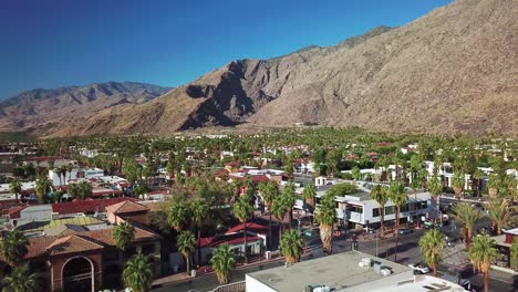 Drone-aerial-establishing-shot-of-Palm-Springs-California