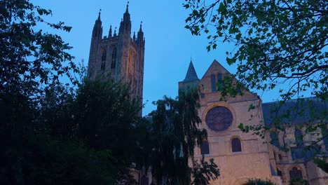 Beautiful-establishing-shot-at-dusk-of-Canterbury-Cathedral-in-Kent-England-2