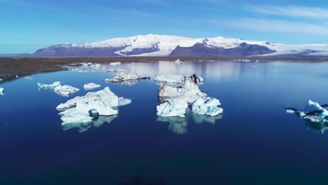 Beautiful-aerial-over-icebergs-in-the-Arctic-Jokulsarlon-glacier-lagoon-in-Iceland-4