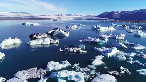 Beautiful-aerial-over-icebergs-in-the-Arctic-Jokulsarlon-glacier-lagoon-in-Iceland-6