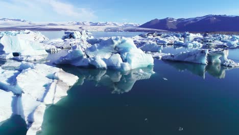 Beautiful-aerial-over-icebergs-in-the-Arctic-Jokulsarlon-glacier-lagoon-in-Iceland-10
