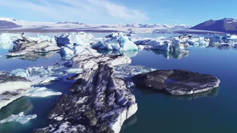 Beautiful-aerial-over-icebergs-in-the-Arctic-Jokulsarlon-glacier-lagoon-in-Iceland-11