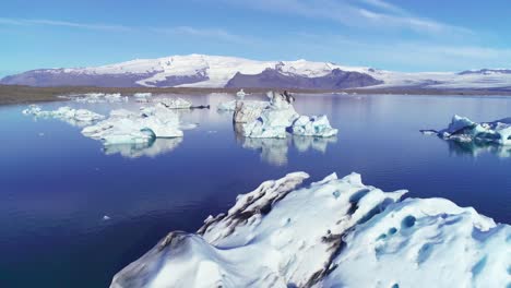 Beautiful-aerial-over-icebergs-in-the-Arctic-Jokulsarlon-glacier-lagoon-in-Iceland-14