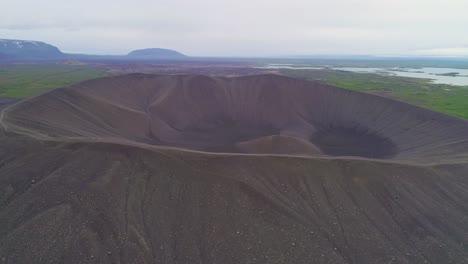 Majestic-aerial-over-Hverfjall-volcano-cone-at-Myvatn-Iceland-2