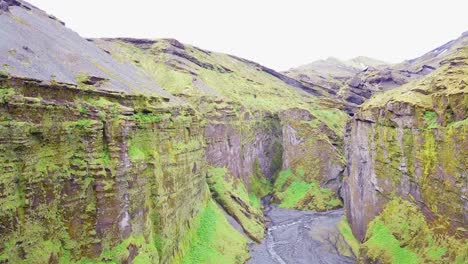 Aerial-of-the-majestic-deep-inspiring-canyon-of-Stakkholtsgja-near-Thorsmork-Iceland-3