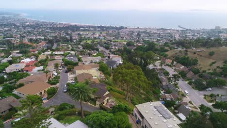 Aerial-over-a-hillside-neighborhood-in-Los-Angeles-or-Ventura-County-California