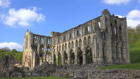 An-establishing-shot-of-Rievaulx-Abbey-abandoned-cathedral-in-England-1