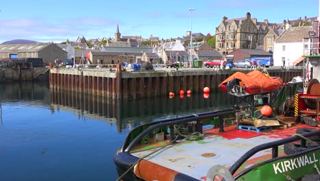 Establishing-shot-of-the-port-at-Stromness-Orkney-Islands-Scotland-1