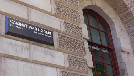 Establishing-shot-of-the-Cabinet-War-Rooms-of-British-Parliament