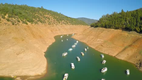 An-aerial-view-over-a-very-low-Oroville-Lake-in-California-during-extreme-drought-4