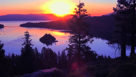 A-beautiful-sunrise-establishing-shot-of-Emerald-Bay-at-Lake-Tahoe-2