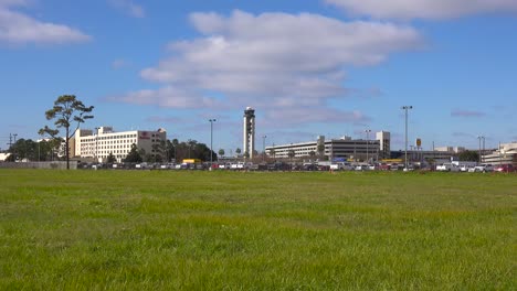 Establishing-shot-of-Louis-Armstrong-International-Airport-in-New-Orleans-Louisiana