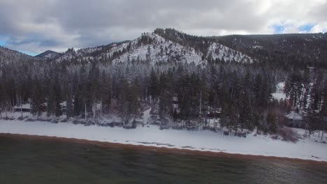 An-aerial-over-the-snow-covered-shores-of-Lake-Tahoe-1