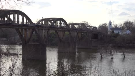 The-town-of-Wetumpka-Alabama-with-pretty-bridge-spanning-the-Coosa-River
