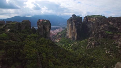 Beautiful-aerial-over-the-rock-formations-and-monasteries-of-Meteora-Greece-9