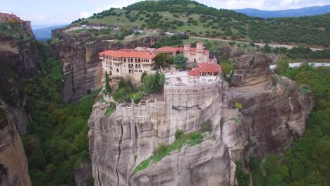 Beautiful-aerial-over-the-rock-formations-and-monasteries-of-Meteora-Greece-13