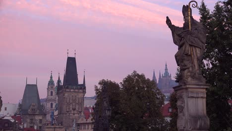 Classic-morning-dawn-light-on-statues-on-the-Charles-Bridge-in-Prague-Czech-Republic-5
