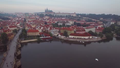 A-high-aerial-over-Prague-Czech-Republic-and-the-Charles-Bridge-2