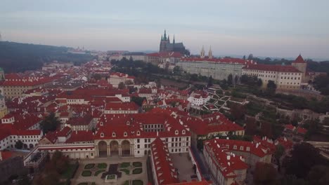 A-high-aerial-over-Prague-Czech-Republic