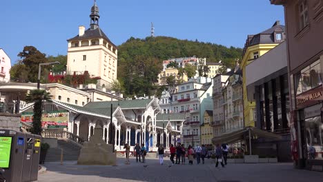 Establishing-shot-of-the-spa-resort-town-of-Karlovy-Vary-in-the-Czech-Republic