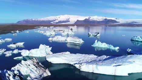 Beautiful-aerial-over-icebergs-in-the-Arctic-Jokulsarlon-glacier-lagoon-in-Iceland-3