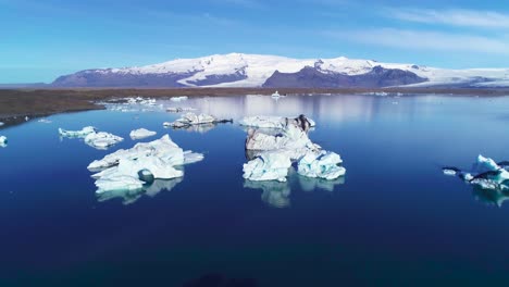 Beautiful-aerial-over-icebergs-in-the-Arctic-Jokulsarlon-glacier-lagoon-in-Iceland-5