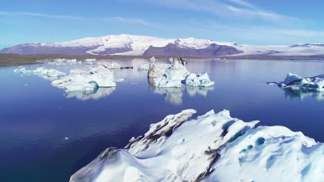 Beautiful-aerial-over-icebergs-in-the-Arctic-Jokulsarlon-glacier-lagoon-in-Iceland-15