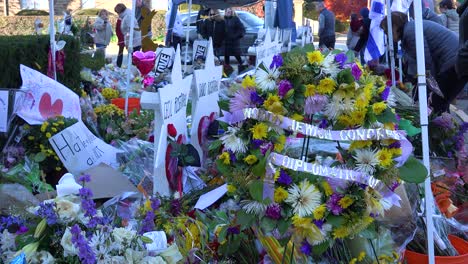 2018---memorial-to-victims-of-the-racist-hate-crime-mass-shooting-at-the-Tree-Of-Life-synagogue-in-Pittsburgh-Pennsylvania-3