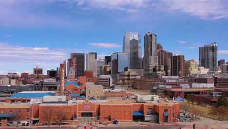 Gute-Antenne-Des-Geschäftsviertels-Der-Innenstadt-Von-Denver-Colorado-Und-Einrichtung-Der-Skyline