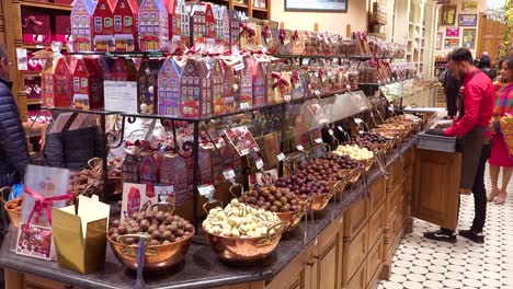 Belgian-chocolate-and-candy-on-display-in-a-chocolate-sex-shop-in-Bruges-Belgium