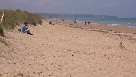 Establishing-of-Omaha-Beach-Normandy-France-site-of-World-War-two-D-Day-allied-invasion-3