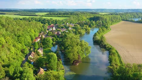 Very-good-aerial-high-over-the-Seine-River-Valley-near-Les-Andelys-France-3