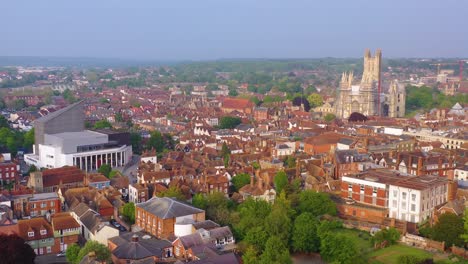 Nice-aerial-over-the-city-of-Canterbury-and-cathedral-Kent-United-Kingdom-England-6