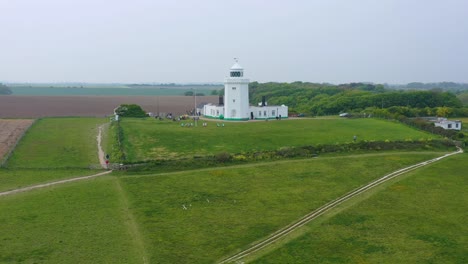 Aerial-of-the-South-Foreland-Lighthouse-and-the-Cliffs-Of-Dover-overlooking-the-English-Channel-4