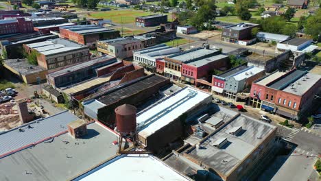 Aerial-around-the-town-of-West-Helena-Arkansas-small-poor-abandoned-rundown-and-poverty-stricken-3