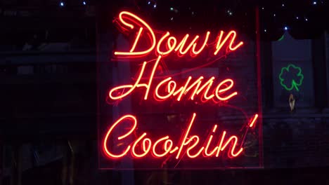 Cartel-De-Neón-En-Beale-Street-Memphis-Identifica-Memphis-Down-Restaurante-De-Cocina-Casera