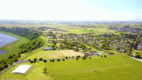 Aerial-drone-shot-of-green-fields-and-agriculture-near-Illowa-Victoria-Australia-2