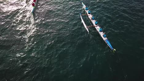 Beautiful-aerial-over-many-outrigger-canoes-at-the-start-of-a-race-in-Hawaii-5