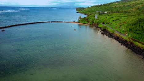 Aerial-over-Kahina-Pohaku-fish-pond-in-Maui-Hawaii