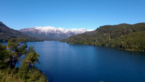Aerial-of-Lago-Correntoso-and-the-Andes-mountains-in-Parque-Nacional-Nahuel-Huapi-Bariloche-1