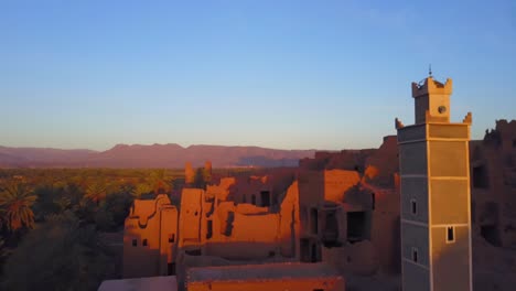 A-beautiful-aerial-over-casbah-palace-in-the-desert-in-Morocco-1
