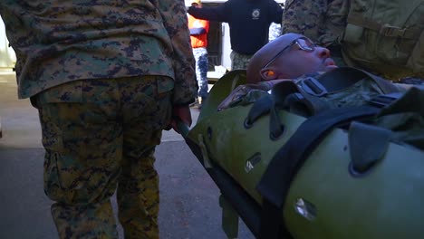 An-Injured-Soldier-Is-Medevac-In-A-Battle-In-Iraq-Or-Afghanistan