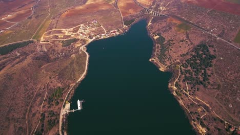 Aerial-above-Lake-Mladost-in-Macedonia-2