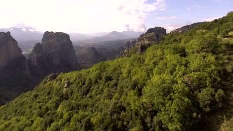 Beautiful-aerial-over-the-rock-formations-and-monasteries-of-Meteora-Greece-11
