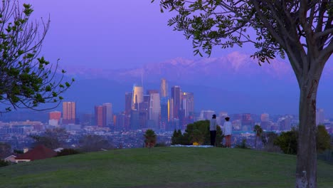 A-beautiful-dusk-scene-with-downtown-Los-Angeles-in-the-distance