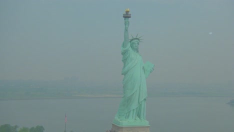 Helicopter-aerial-of-the-Statue-of-Liberty-in-New-York-City-2