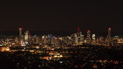 Time-lapse-dusk-to-night-of-Brisbane-Queensland-Australia